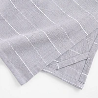 Dash Stripe Pewter Grey Organic Cotton Dish Towels, Set of 2