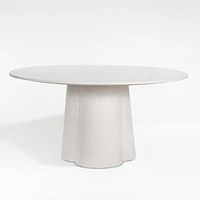 Davenport 60" Round White Dining Table