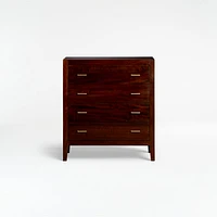 Dawson Dark Brown Wood 4-Drawer Chest