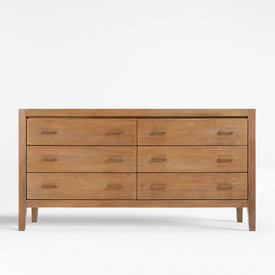 Dawson Light Brown Wood -Drawer Dresser