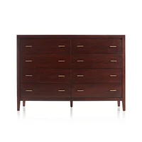 Dawson Dark Brown Wood 8-Drawer Dresser