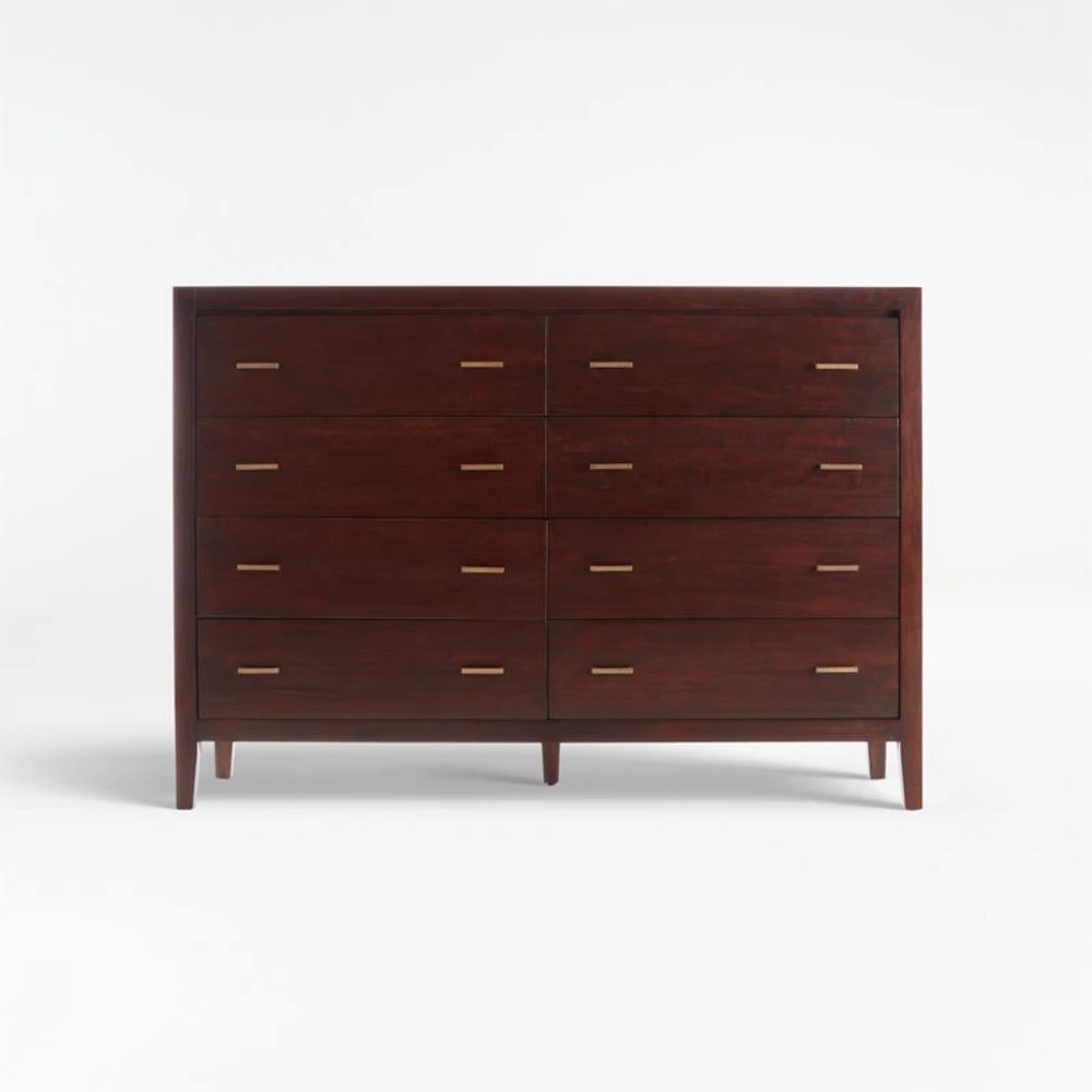 Dawson Dark Brown Wood 8-Drawer Dresser