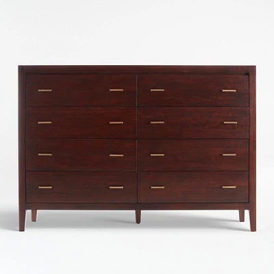 Dawson Dark Brown Wood 8-Drawer Dresser