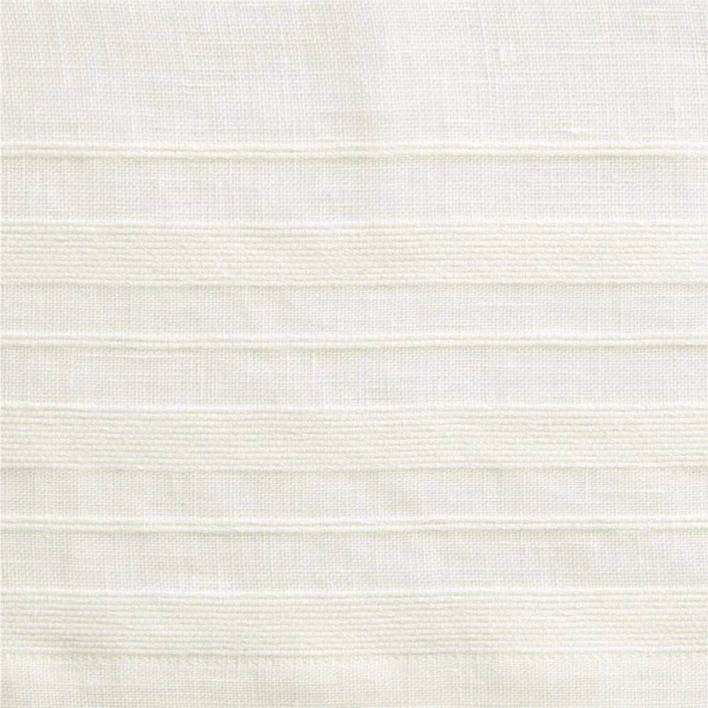Ivory EUROPEAN FLAX ™-Certified Linen Sheer Stripe Window Curtain Panel 52"x84"