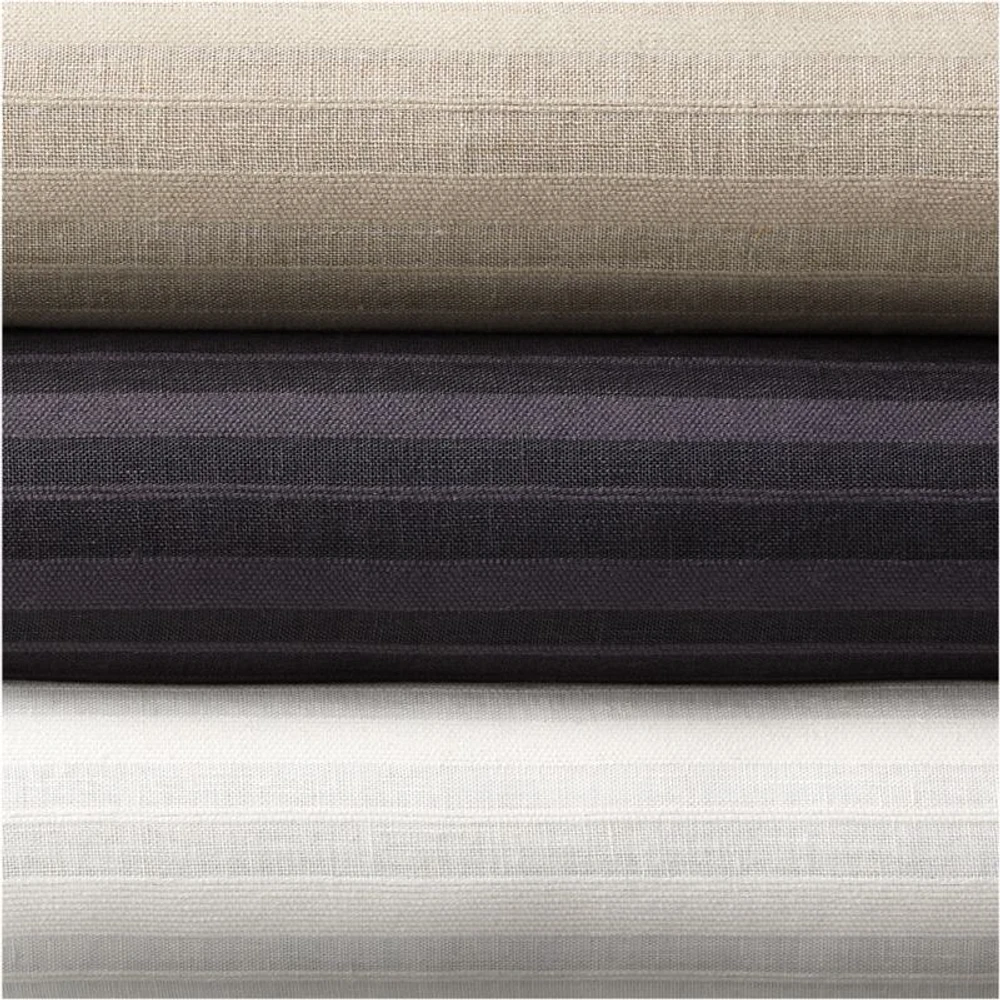 Ivory EUROPEAN FLAX ™-Certified Linen Sheer Stripe Window Curtain Panel 52"x84"