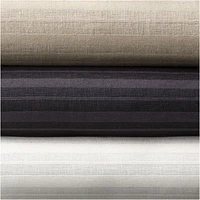 Ivory EUROPEAN FLAX ™-Certified Linen Sheer Stripe Window Curtain Panel 52"x84"