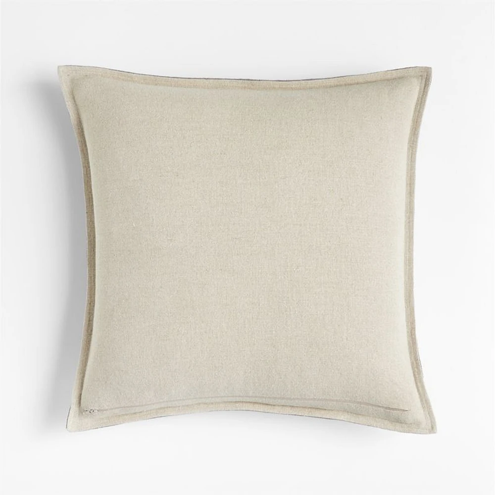 Dark Grey 20"x20" Laundered Linen Throw Pillow Cover