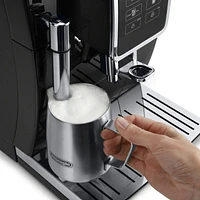 De'Longhi ® Black Dinamica Espresso Machine with Iced Coffee and Manual Milk Frother