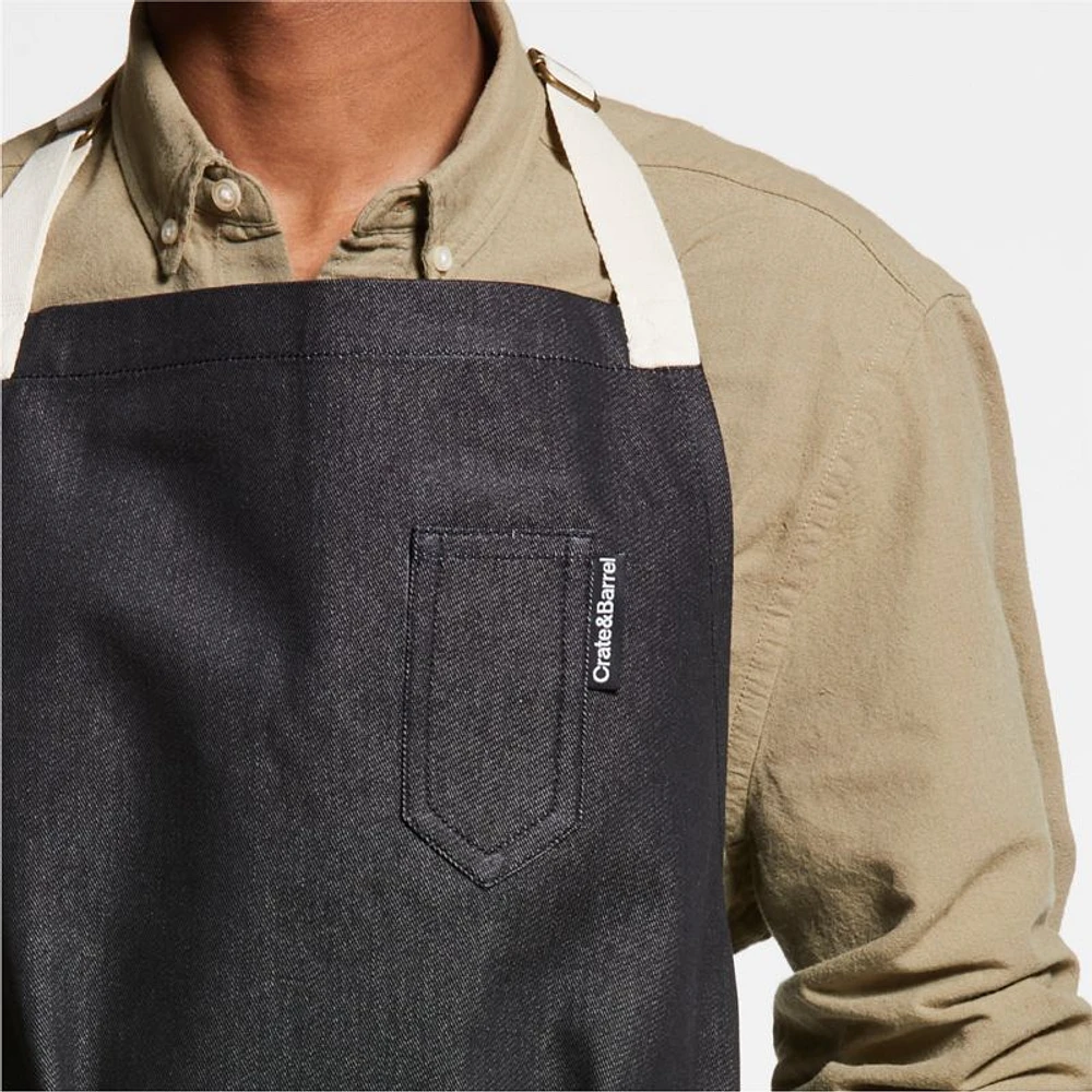 Black Kitchen Apron with Pockets