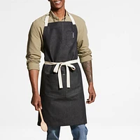 Black Kitchen Apron with Pockets