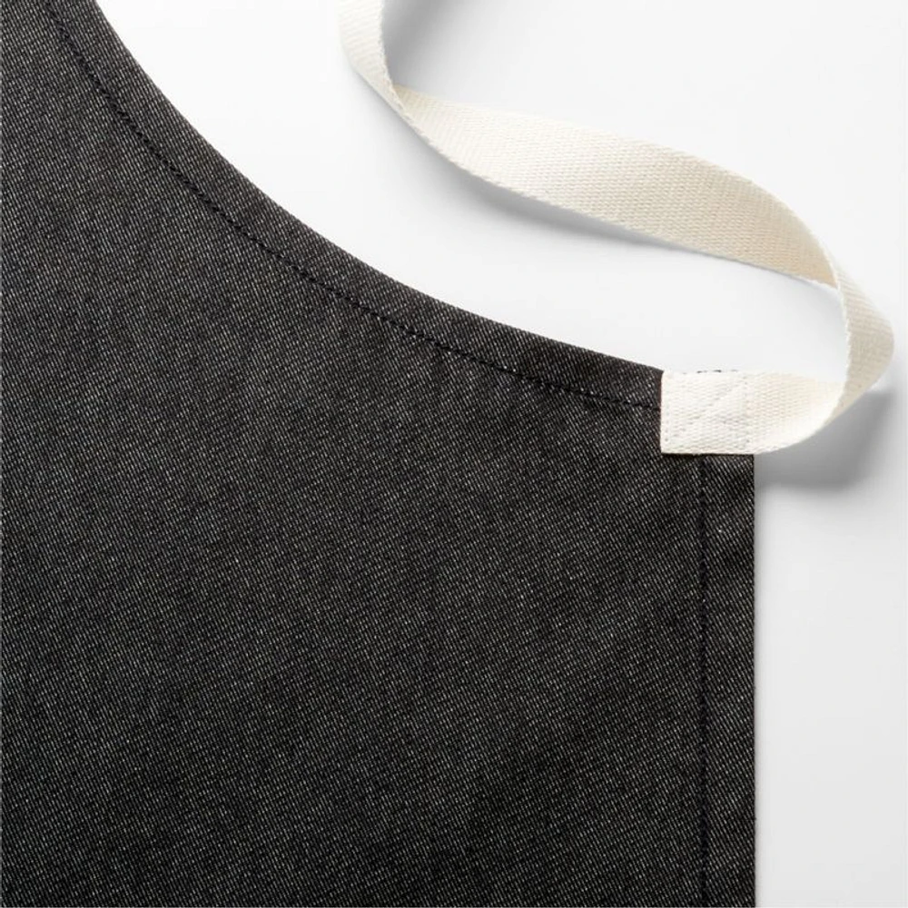 Black Kitchen Apron with Pockets