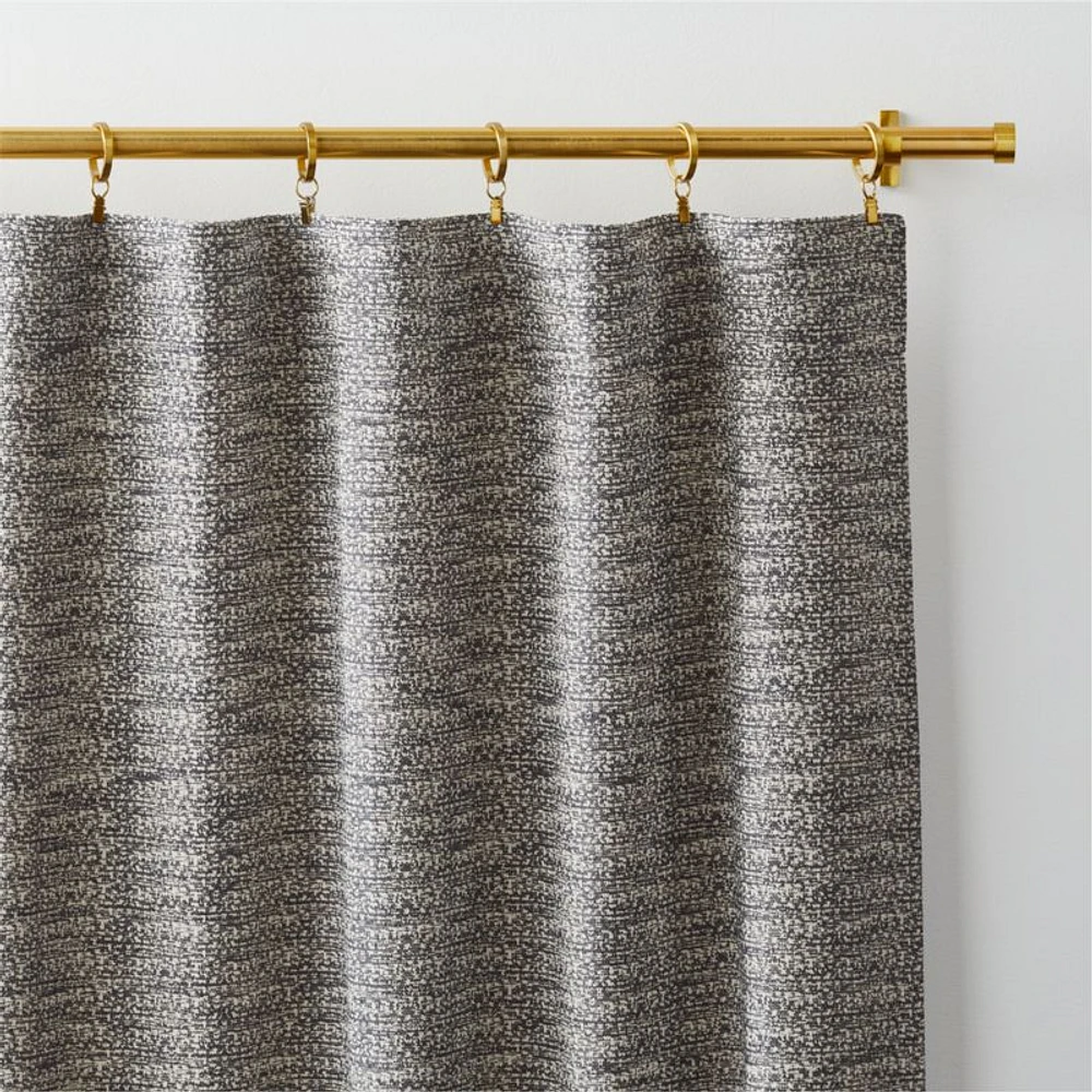 Desmond Cotton Storm Grey Window Curtain Panel with Lining 52"x84"