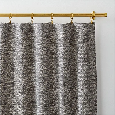 Desmond Cotton Storm Grey Window Curtain Panel with Lining 52"x84"