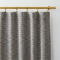 Desmond Cotton Storm Grey Window Curtain Panel with Lining 52"x84"