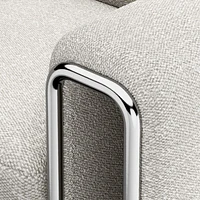 Dessau Boucle Accent Chair with Chrome Frame