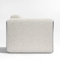 Dessau Boucle Accent Chair with Chrome Frame