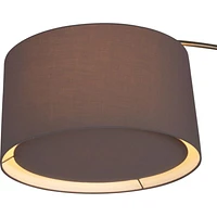 Dexter Arc Floor Lamp with Grey Shade