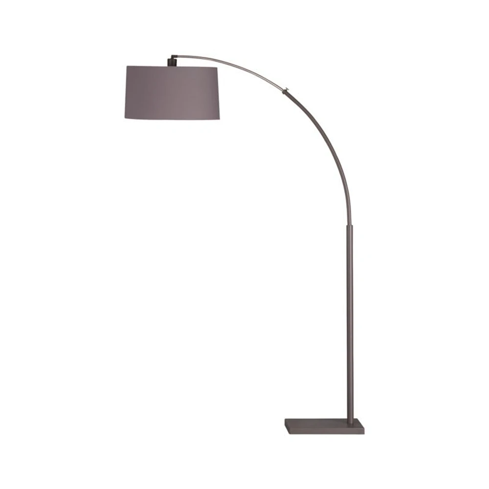 Dexter Arc Floor Lamp with Grey Shade