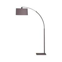 Dexter Arc Floor Lamp with Grey Shade