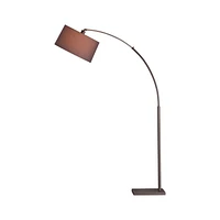 Dexter Arc Floor Lamp with Grey Shade