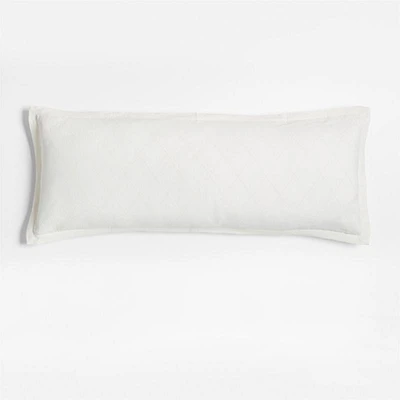 54x20 Diamond Linen White Body Pillow Cover by Jake Arnold