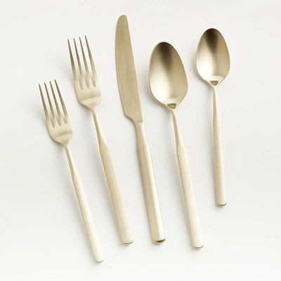 Mercer Champagne Flatware 5-Piece Place Setting