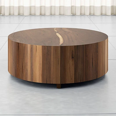 Dillon Natural Yukas Wood 40" Round Coffee Table