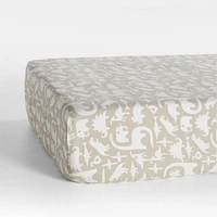 Stay Cool Dino Tower Organic Cotton Baby Crib Fitted Sheet
