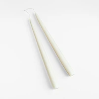 12" Dipped Linen Taper Candles, Set of 2