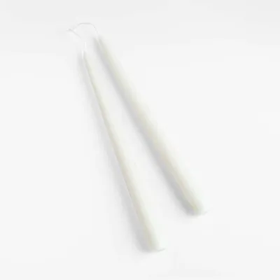 Dipped Linen Taper Candles, Set of 2