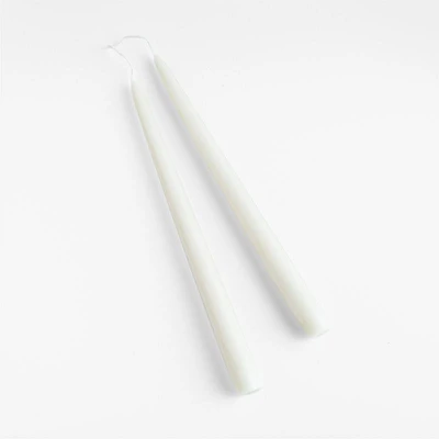 12" Dipped Linen Taper Candles, Set of 2