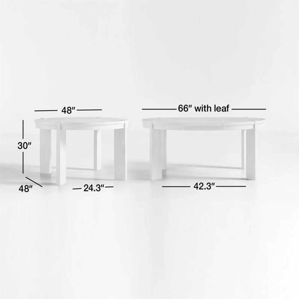 Diset Wood Oval 48" Extendable Dining Table