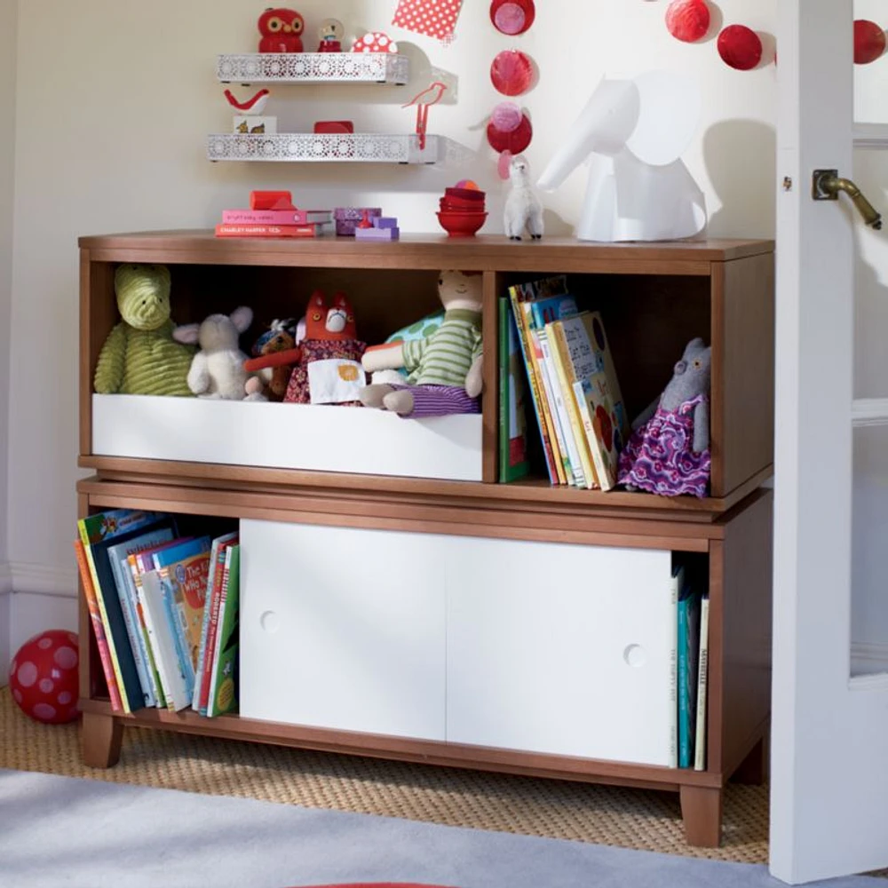 District Stackable 3-Cube Wood Bookcase