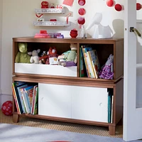 District Stackable 3-Cube Wood Bookcase