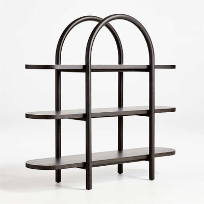 Dolly Charcoal Wide Bookcase by Leanne Ford