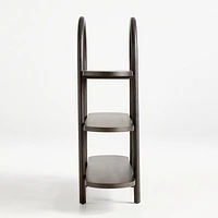 Canyon Black Wood Wide 3-Shelf Bookcase by Leanne Ford