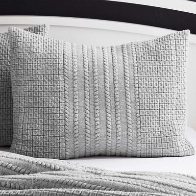 Doret Grey Jersey Pillow Sham Standard