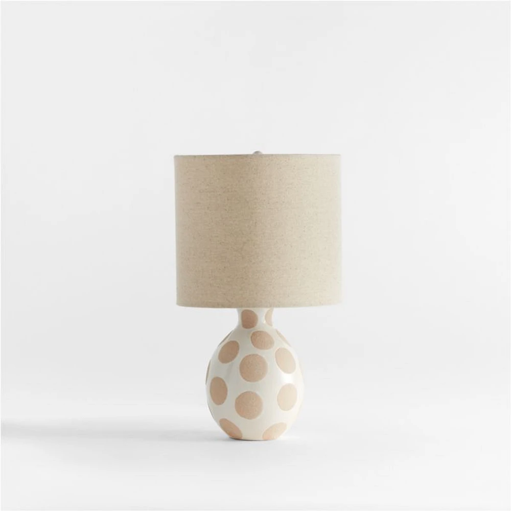 Dot White Ceramic Kids Table Lamp