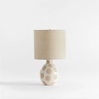 Dot White Ceramic Kids Table Lamp