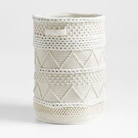 Dottie White Macramé Woven Kids Hamper