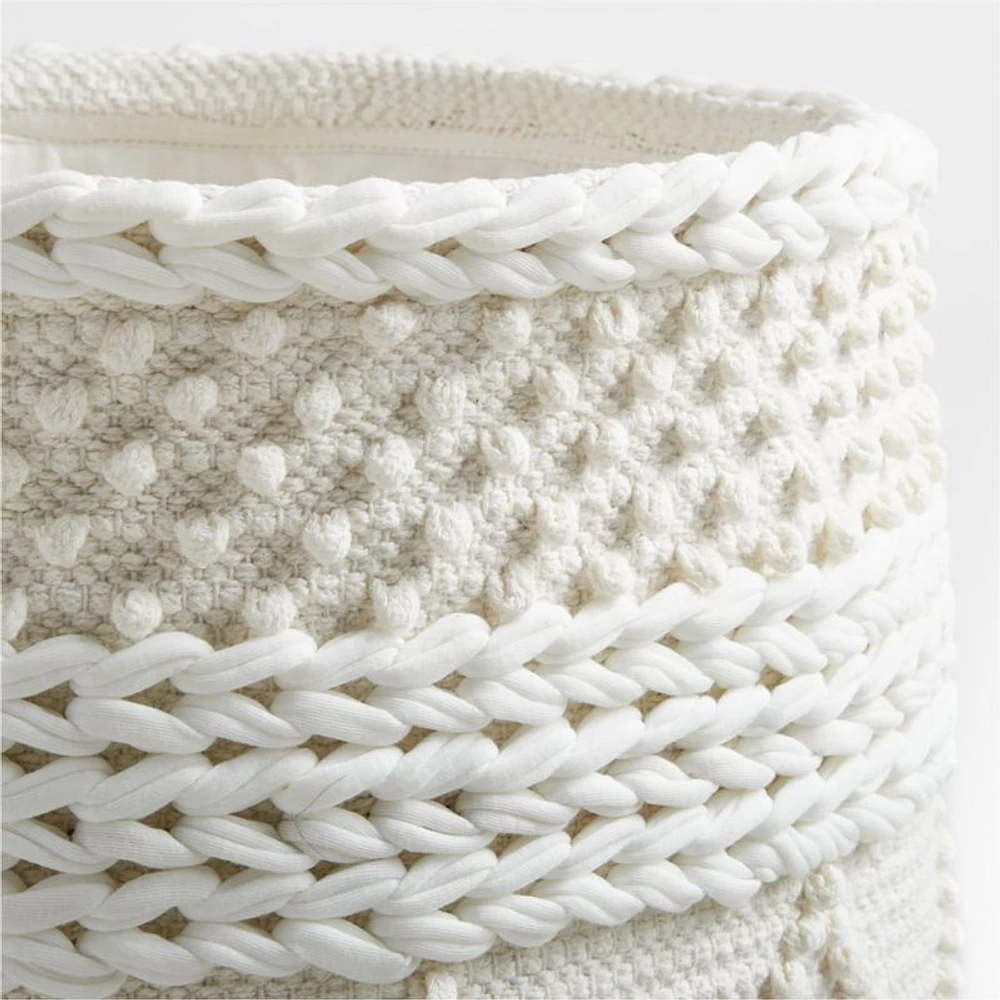 Dottie White Macramé Woven Kids Hamper