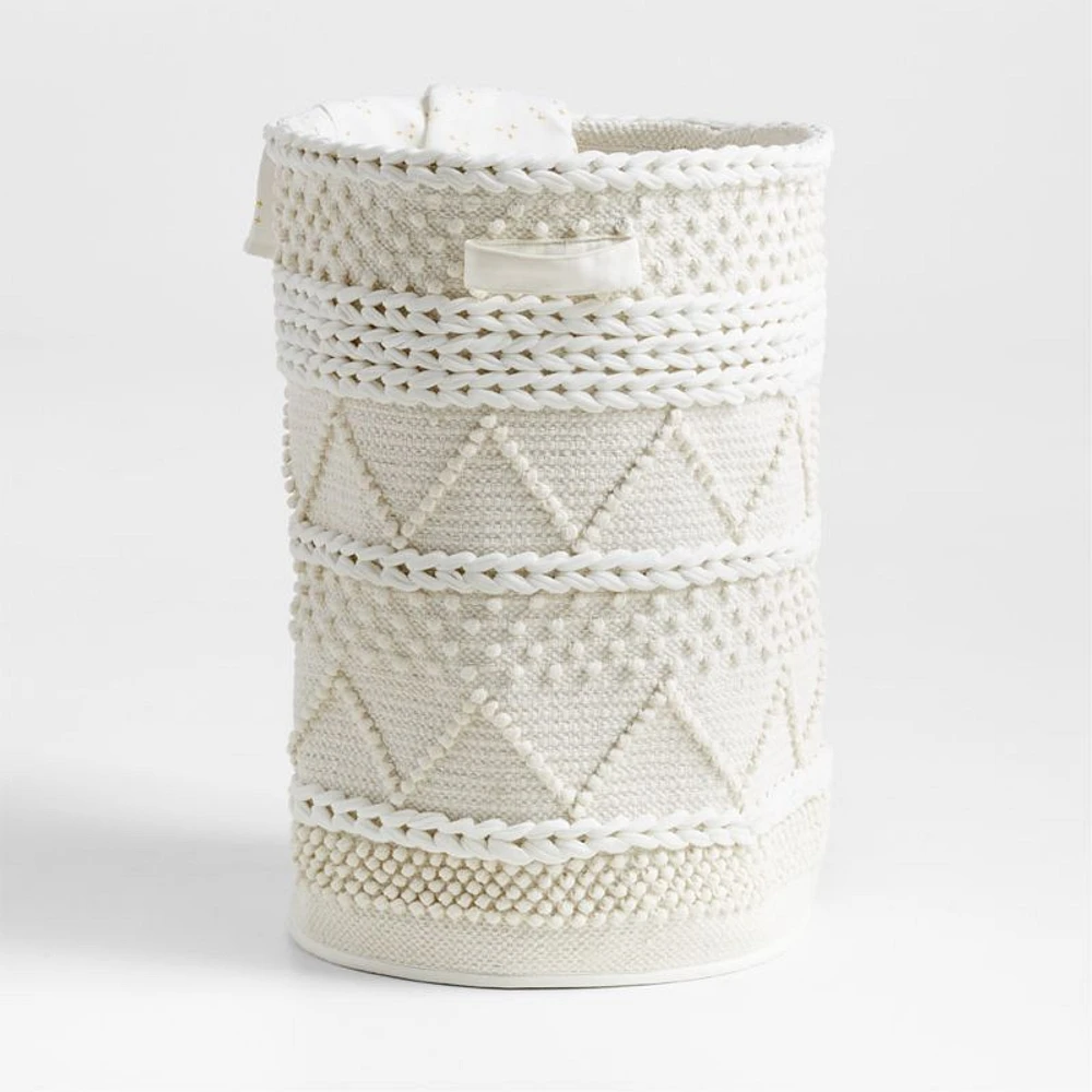 Dottie White Macramé Woven Kids Hamper