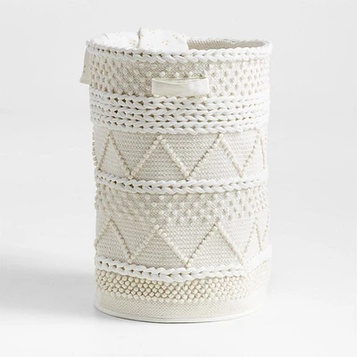 Dottie White Macramé Woven Kids Hamper