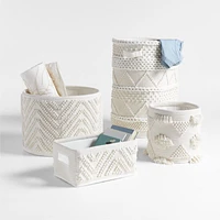 Dottie White Macramé Woven Kids Hamper