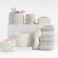 Dottie White Macramé Woven Kids Hamper