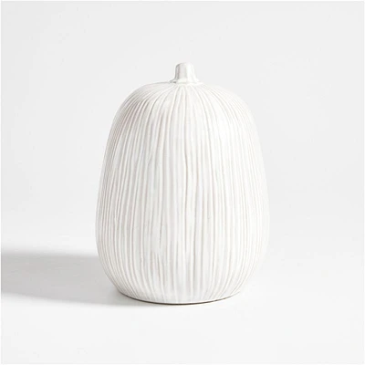 Dover Medium White Ceramic Pumpkin