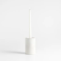 Dover White Ceramic Taper Candle Holder 5.5"