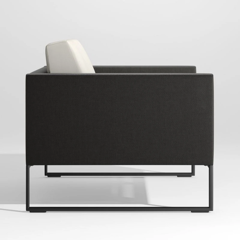 Dune Black Outdoor Lounge Chair with Cushions
