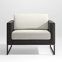 Dune Black Outdoor Lounge Chair with Cushions