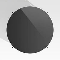 Dune Black Round Outdoor Coffee Table with Black Painted Glass